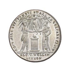 Medaille zur Erinnerung an Wellington und Blücher bei Waterloo von German School