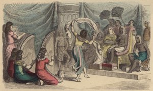 Musiker und Tänzer vor dem Pharao im alten Ägypten von German School