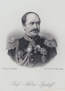 Nikolay Ignatyev, russischer Staatsmann und Diplomat (Gravur) von German School