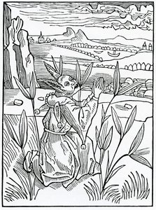Von unprofitablen und vergeblichen Gebeten, Gelübden und Bitten, Illustration aus Alexander Barclays englischer Übersetzung von 