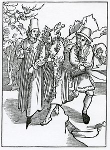 Von der Untugend der Unfreundlichkeit und den Narren, die ihr folgen, Illustration aus Alexander Barclays englischer Übersetzung von 