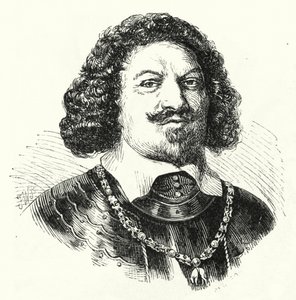 Ottavio Piccolomini, italienischer General in der Armee des Heiligen Römischen Reiches im Dreißigjährigen Krieg (Gravur) von German School
