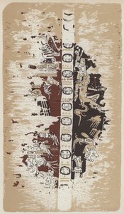 Seite aus dem Pariser Kodex, die Maya-Astrologie darstellt von German School