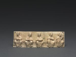 Plakette von einem tragbaren Altar: Christus und die Apostel, Unteres Rheintal, 1050-1100 von German School