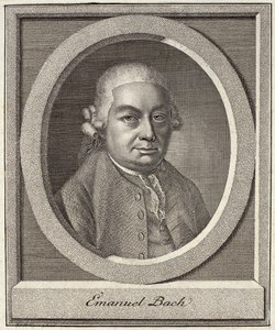 Porträt von Carl Philipp Emanuel Bach (1714-88) von German School