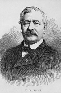Porträt von Ferdinand Marie de Lesseps (1805-94), aus L
