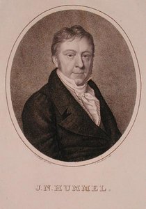 Porträt von Johann Nepomuk Hummel, graviert von F. Fleischmann von German School