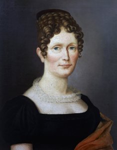 Porträt von Johanna Christiane Schumann, Mutter des deutschen Komponisten Robert Schumann, frühes 19. Jahrhundert von German School