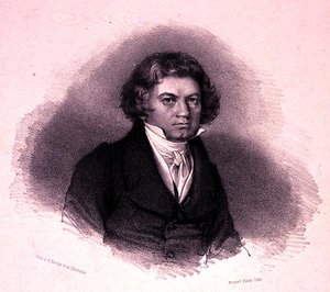 Porträt von Ludwig van Beethoven (1770-1827), graviert von Faustin Herr