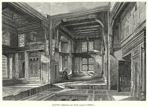 Residenz von Mufti Scheich al-Mahdi, Ägypten (Lithografie) von German School