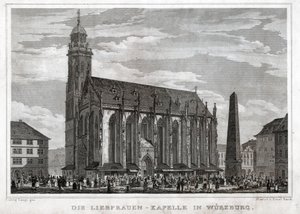 Sankt Maria von Würzburg (Gravur, ca. 1850)