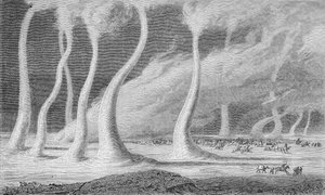 Sandpfeiler in der Wüste