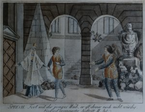 Szene aus Die Zauberflöte von Wolfgang Amadeus Mozart von German School
