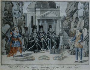 Szene aus Die Zauberflöte von Wolfgang Amadeus Mozart