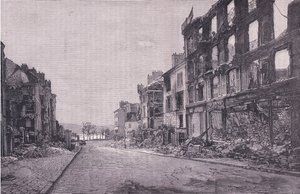 Straße in St. Cloud, Cassells Geschichte des Krieges zwischen Frankreich und Deutschland, veröffentlicht von Cassell und Company Limited, ca. 1890