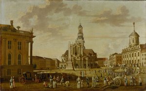 Der Alte Markt mit der Nikolaikirche und dem Rathaus