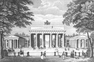 Das Brandenburger Tor in Berlin, Mitte des 19. Jahrhunderts