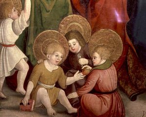 Die Kindheit des Heiligen Joseph, (Detail) von German School