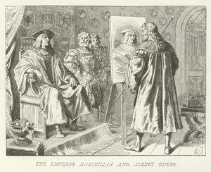 Der Kaiser Maximilian und Albrecht Dürer von German School