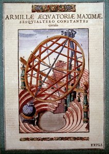 Der Große Äquatoriale Armill in „Astronomiae instituatae machanicia“ von Tycho Brahe (1546 - 1601), Wandsbeck von German School