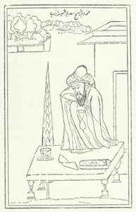 Der persische Dichter Saadi (Gravur) von German School