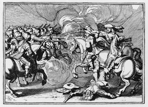 Der Tod von König Gustavus bei Lützen von German School