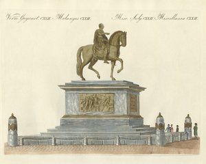 Die Statue von Joseph II vor dem Kaiserlichen Schloss in Wien von German School