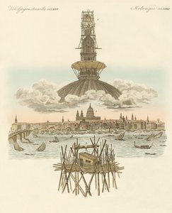 Die Struktur auf der Spitze der St. Pauls Kathedrale für das Panorama von London