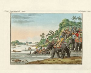 Tigerjagd auf einem indischen Fluss von German School