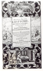 Titelseite zu Buch 9 von Cryptomenysis und Kryptographie von Gustavus Selenus (August, Herzog von Braunschweig), 1624 von German School