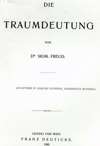 Titelseite zu Die Traumdeutung von Sigmund Freud, veröffentlicht 1899 von German School