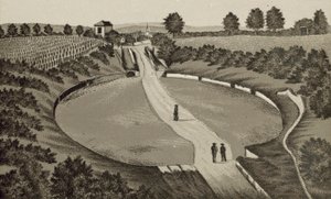 Trier: Amphitheater (Lithografie) von German School