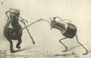 Zwei Krüge im Duell