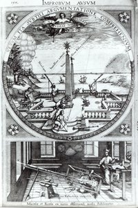 Verschiedene Methoden zur Beobachtung von Sonnenflecken, Illustration aus Rosa Orsina von Christoph Scheiner, veröffentlicht 1630 von German School