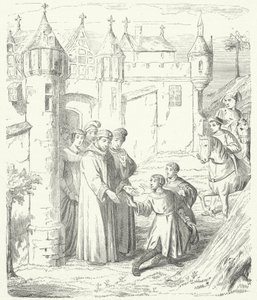 Venezianische Kaufleute Niccolo und Maffeo Polo verlassen Konstantinopel in Richtung Osten von German School