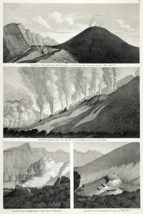 Ansicht des Monte Somma und des Vesuvs, gesehen vom Westen vom Observatorium, 27. April 1855 von German School