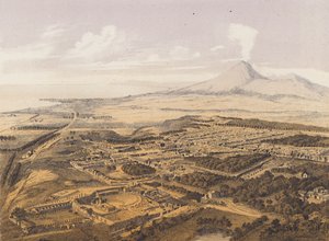 Blick auf Pompeji, Kampanien, Italien