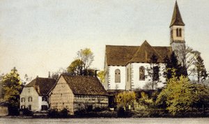 Blick auf die Kirche von Bischwiller, Deutschland