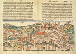 Ansicht der Stadt Rom, aus der Nürnberger Chronik von Hartmann Schedel, 1493