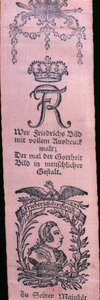 Vivatbänder von Friedrich II. von German School