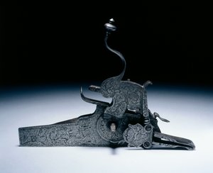 Radschloss von einem Jagdgewehr von German School