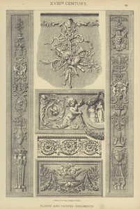 18. Jahrhundert, plastische und bemalte Ornamente von German School