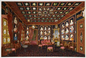 Konversationssalon in der Villa Lazarovich, Triest, Residenz von Maximilian von Habsburg (1832-1867) von Germano Prosdocimi