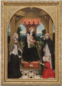 Madonna auf dem Thron mit dem Kind zwischen den Heiligen Abbondio und Dominikus, der Auftraggeberin Ludovica Buronzo und ihren Söhnen Peter und Jerome von Gerolamo Giovenone