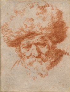 Eine Allegorie des Winters: Kopf eines alten Mannes mit Pelzmütze von Gerrit Adriaensz (attr.to) Berckheyde