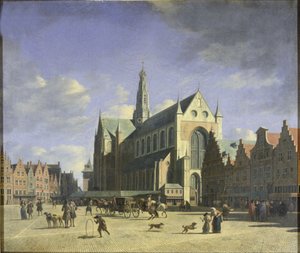 Der Große Markt in Haarlem von Gerrit Adriaensz Berckheyde