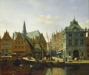 Blick auf die Spaarne in Haarlem, 1667 von Gerrit Adriaensz Berckheyde