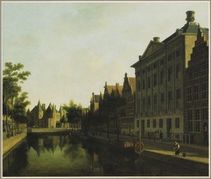Ansicht des Kloveniersburgwal mit der Waag und dem Trippenhuis, Amsterdam
