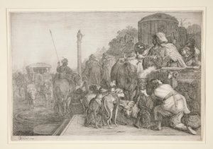 Paul und Barnabas in Lystra von Gerrit Claesz Bleker