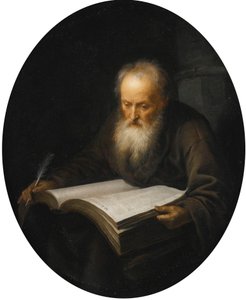 Alter Gelehrter mit einem Buch von Gerrit Dou
